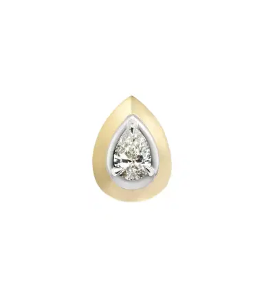 Rainbow K 9kt gold single earring with diamond | Thumbnail 1