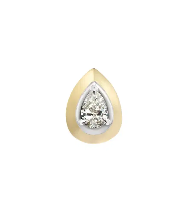 9kt gold single earring with diamond