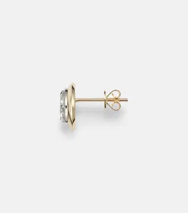 Rainbow K 9kt gold single earring with diamond | Thumbnail 2