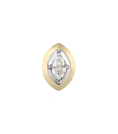 Rainbow K 9kt gold single earring with diamond | Thumbnail 1