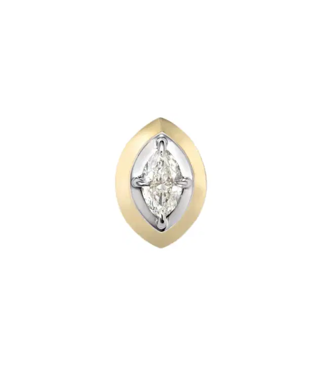 9kt gold single earring with diamond