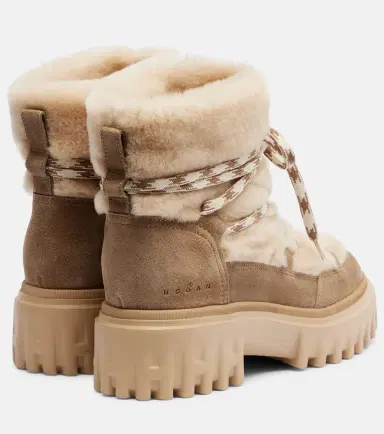 Hogan Shearling and suede ankle boots | Thumbnail 2