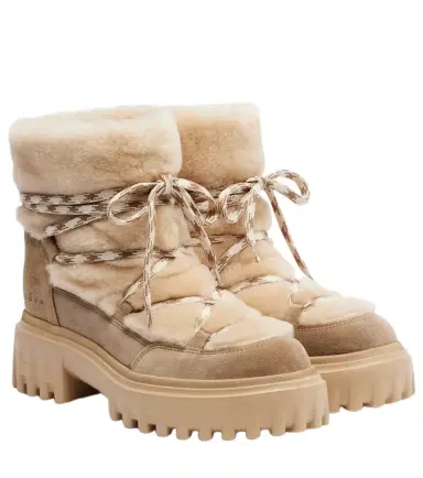 Hogan Shearling and suede ankle boots | Thumbnail 1