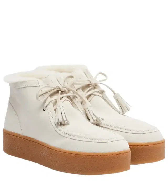 Hogan Shearling-trimmed suede ankle boots
