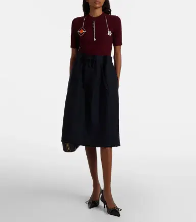 Prada Embellished knitted virgin wool top | Thumbnail 5