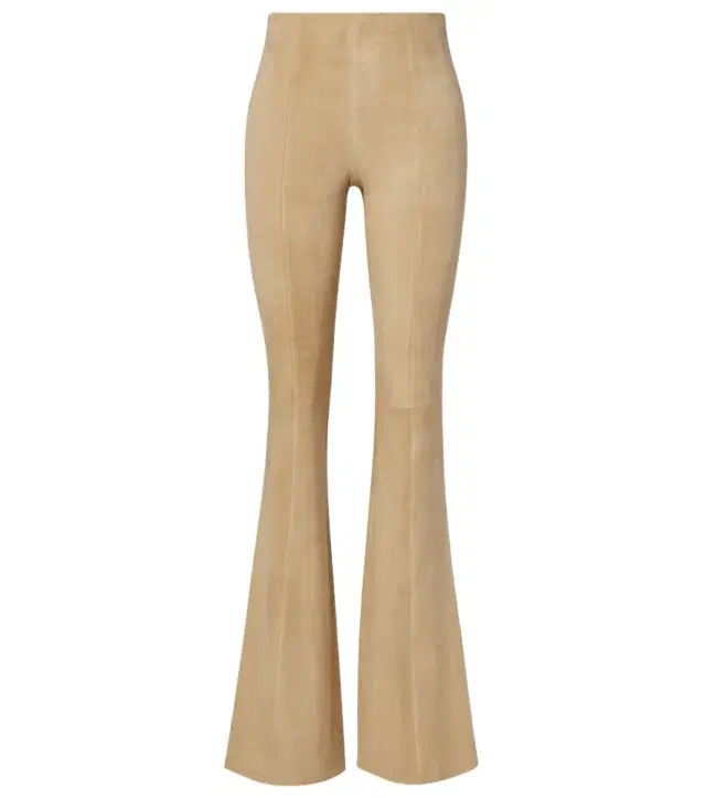 Gege suede flared pants