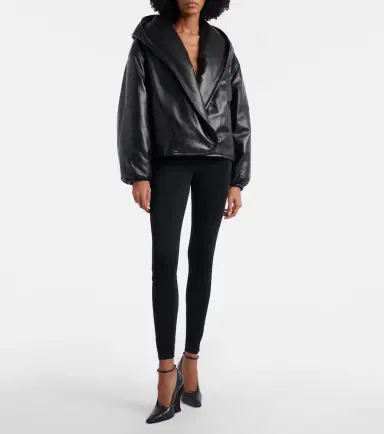 Alaïa Alaïa Ribbed-knit high-rise leggings | Thumbnail 2