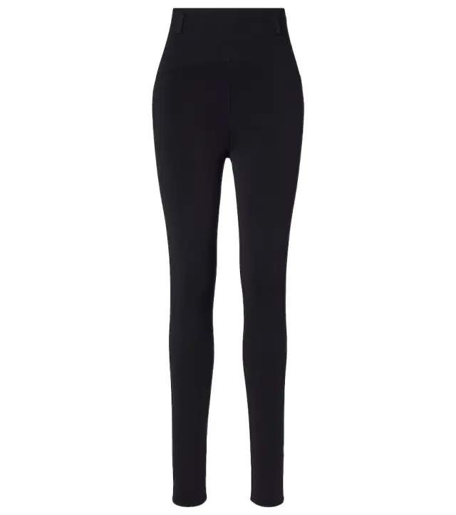 Alaia Alaïa Ribbed-knit high-rise leggings