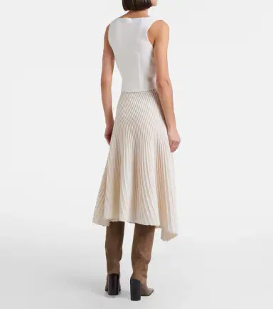 Alaïa Alaïa Wool and cashmere midi skirt | Thumbnail 5