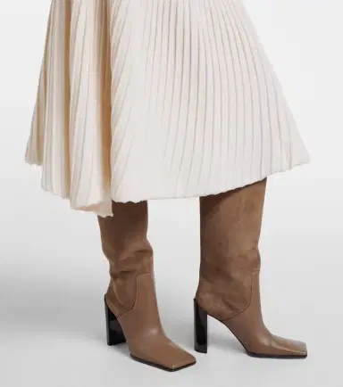 Alaïa Alaïa Wool and cashmere midi skirt | Thumbnail 6