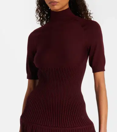 Alaïa Alaïa Ribbed-knit wool-blend top | Thumbnail 4 Alaïa Alaïa Ribbed-knit wool-blend top | Thumbnail 4