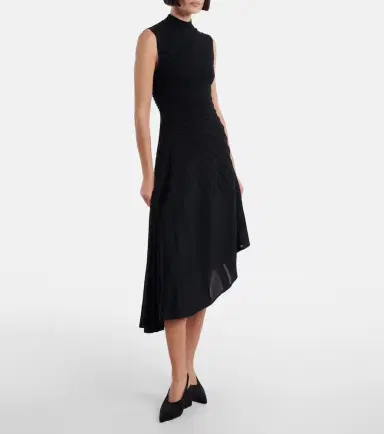 Alaïa Alaïa Asymmetric virgin wool midi dress | Thumbnail 5