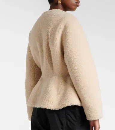 Alaïa Alaïa Peplum shearling jacket | Thumbnail 4 Alaïa Alaïa Peplum shearling jacket | Thumbnail 4