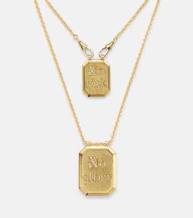 Marie Lichtenberg No Risk No Glory 18kt gold necklace with diamonds | Thumbnail 2