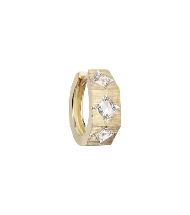 Ecrou Coco 18kt gold single hoop earring