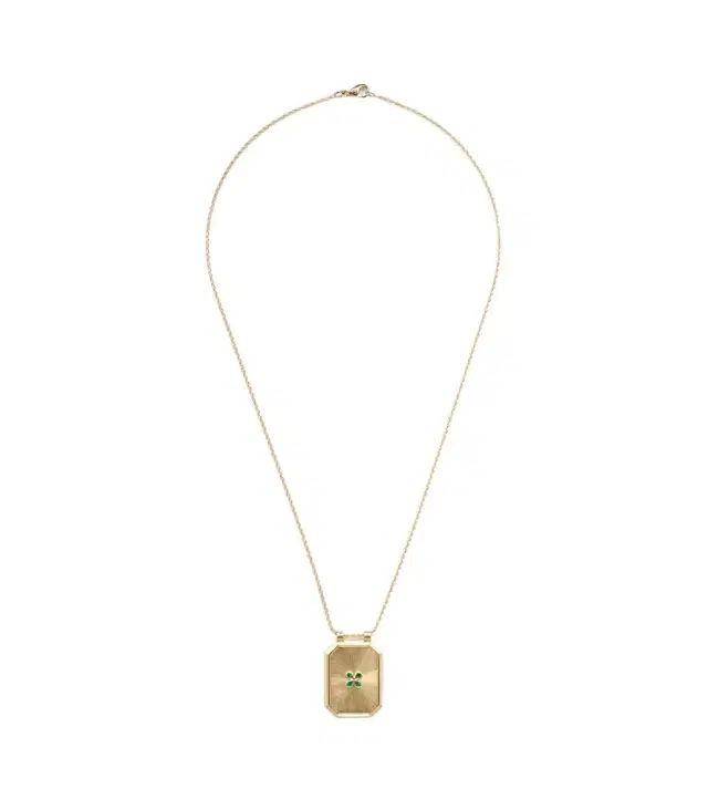 Marie Lichtenberg Luck 18kt gold pendant necklace with emerald