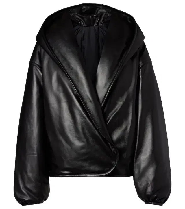 Alaia Alaïa Hooded leather bomber jacket