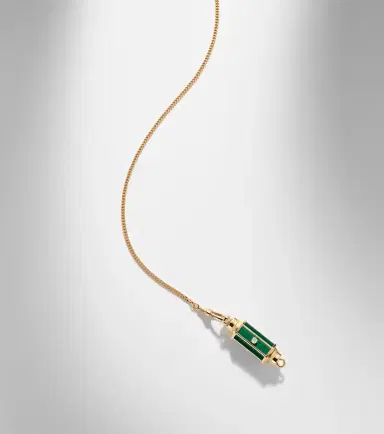 Marie Lichtenberg Baby Locket 18kt gold pendant necklace with malachite and diamonds | Thumbnail 3 Marie Lichtenberg Baby Locket 18kt gold pendant necklace with malachite and diamonds | Thumbnail 3