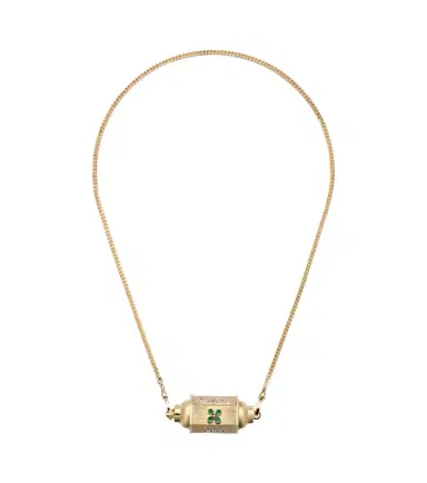 Marie Lichtenberg Good Things 18kt gold locket necklace with emeralds | Thumbnail 1
