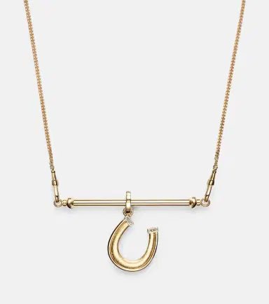 Marie Lichtenberg 18kt gold and leather pendant necklace with diamonds | Thumbnail 4 Marie Lichtenberg 18kt gold and leather pendant necklace with diamonds | Thumbnail 4