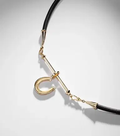Marie Lichtenberg 18kt gold and leather pendant necklace with diamonds | Thumbnail 5 Marie Lichtenberg 18kt gold and leather pendant necklace with diamonds | Thumbnail 5