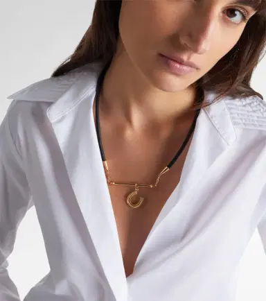 Marie Lichtenberg 18kt gold and leather pendant necklace with diamonds | Thumbnail 6 Marie Lichtenberg 18kt gold and leather pendant necklace with diamonds | Thumbnail 6