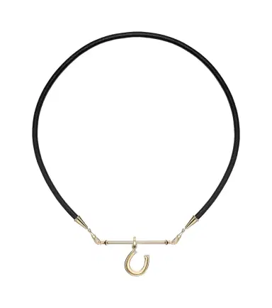 Marie Lichtenberg 18kt gold and leather pendant necklace with diamonds | Thumbnail 1 Marie Lichtenberg 18kt gold and leather pendant necklace with diamonds | Thumbnail 1