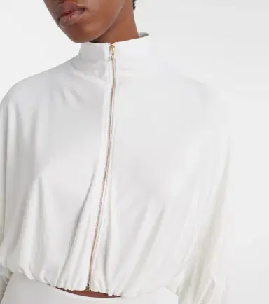 Alaïa Alaïa Draped mockneck jersey jacket | Thumbnail 5