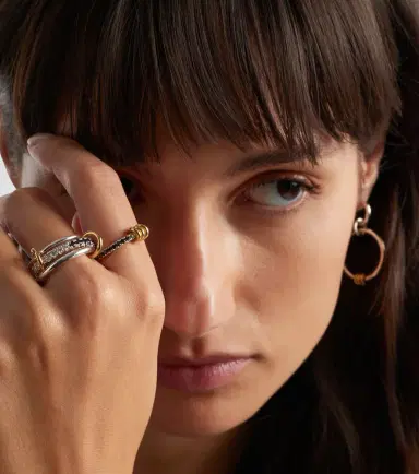 Spinelli Kilcollin Sirius Eclipse 18kt gold and sterling silver ring with diamonds | Thumbnail 2 Spinelli Kilcollin Sirius Eclipse 18kt gold and sterling silver ring with diamonds | Thumbnail 2