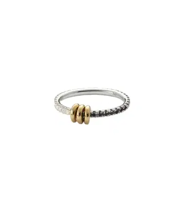 Spinelli Kilcollin Sirius Eclipse 18kt gold and sterling silver ring with diamonds | Thumbnail 1 Spinelli Kilcollin Sirius Eclipse 18kt gold and sterling silver ring with diamonds | Thumbnail 1