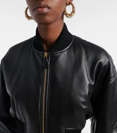 Alaïa Alaïa Leather bomber jacket | Thumbnail 2 Alaïa Alaïa Leather bomber jacket | Thumbnail 2