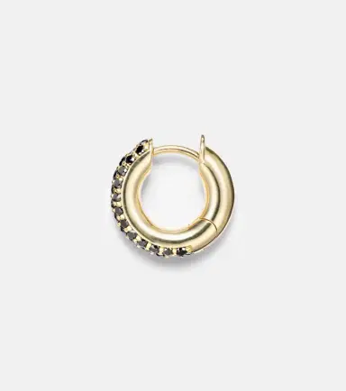 Spinelli Kilcollin Macro Hoop 18kt yellow gold single earring with diamonds | Thumbnail 4