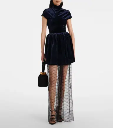 Alaia Alaïa Velvet minidress | Thumbnail 3 Alaia Alaïa Velvet minidress | Thumbnail 3