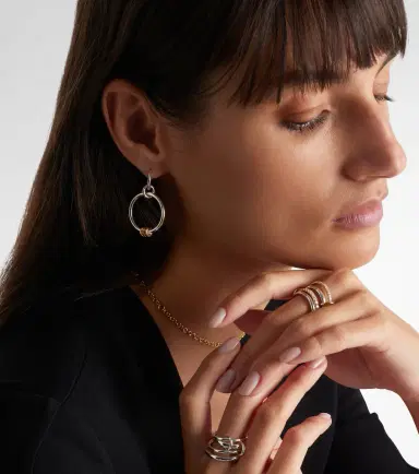 Spinelli Kilcollin Asha sterling silver and 18kt gold earrings | Thumbnail 2
