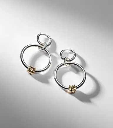 Spinelli Kilcollin Asha sterling silver and 18kt gold earrings | Thumbnail 5