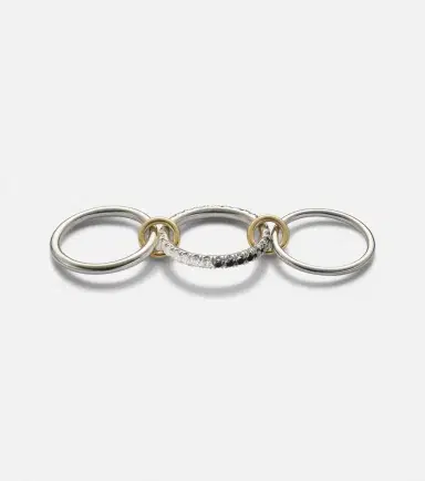 Spinelli Kilcollin Petunia Eclipse sterling silver and 18kt gold ring with diamonds | Thumbnail 4
