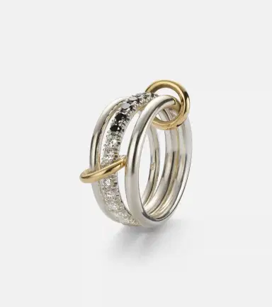 Spinelli Kilcollin Petunia Eclipse sterling silver and 18kt gold ring with diamonds | Thumbnail 5
