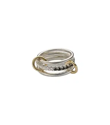 Spinelli Kilcollin Petunia Eclipse sterling silver and 18kt gold ring with diamonds | Thumbnail 1