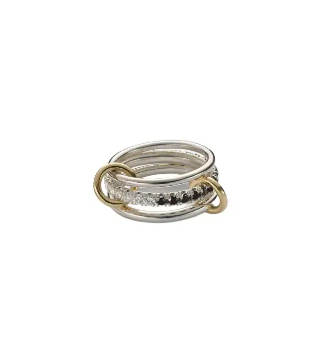 Spinelli Kilcollin Petunia Eclipse sterling silver and 18kt gold ring with diamonds