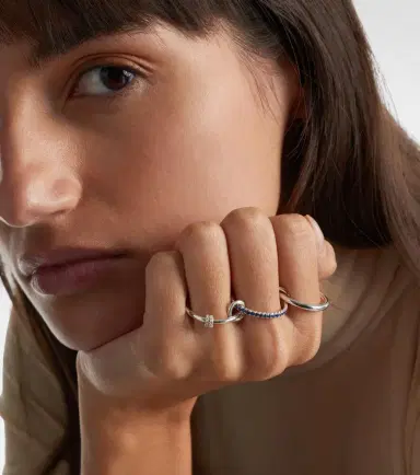 Spinelli Kilcollin Raneth sterling silver ring with sapphires and diamonds | Thumbnail 3