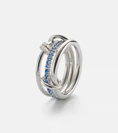 Spinelli Kilcollin Raneth sterling silver ring with sapphires and diamonds | Thumbnail 5