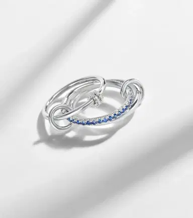 Spinelli Kilcollin Raneth sterling silver ring with sapphires and diamonds | Thumbnail 6