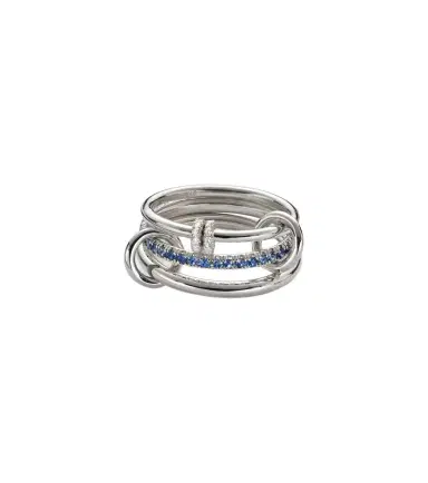 Spinelli Kilcollin Raneth sterling silver ring with sapphires and diamonds | Thumbnail 1