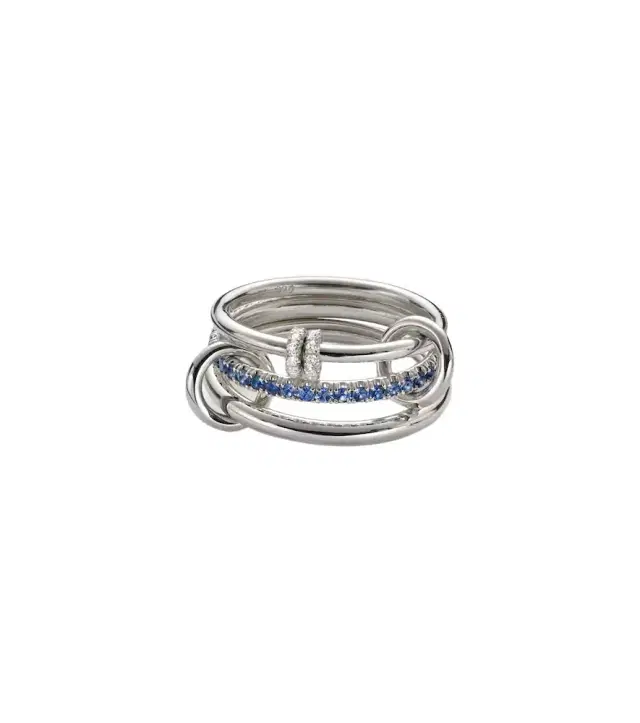 Spinelli Kilcollin Raneth sterling silver ring with sapphires and diamonds