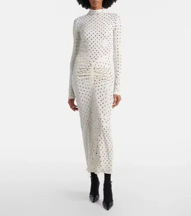 Alaïa Alaïa Embellished gathered jersey maxi dress | Thumbnail 2