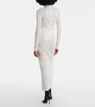 Alaïa Alaïa Embellished gathered jersey maxi dress | Thumbnail 3