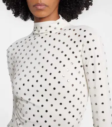 Alaïa Alaïa Embellished gathered jersey maxi dress | Thumbnail 4