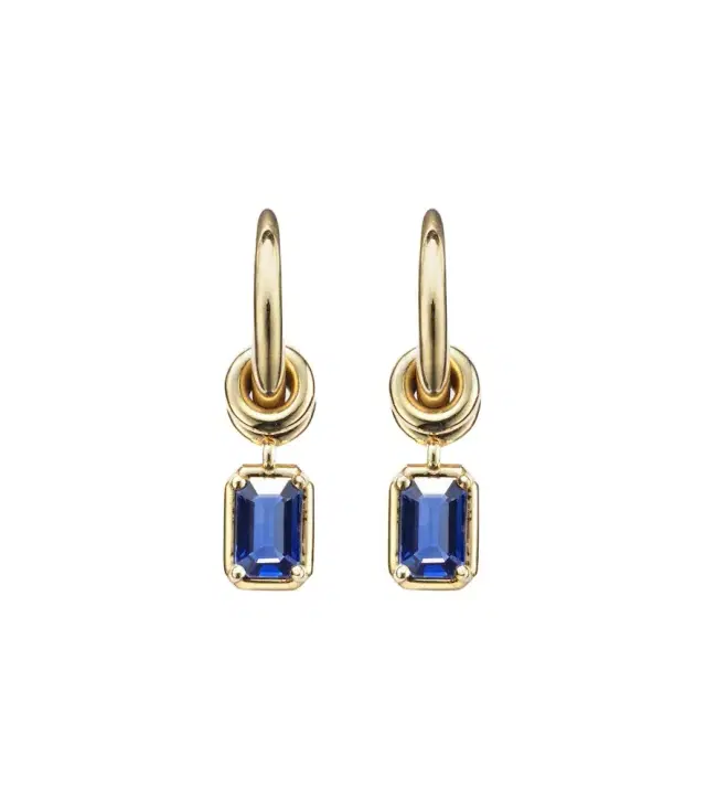 Spinelli Kilcollin Zahra 18kt gold hoop earrings with sapphires