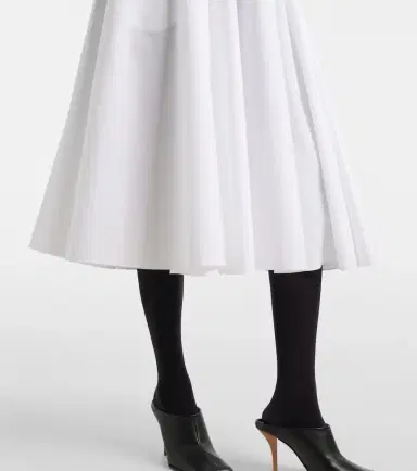 Alaïa Alaïa Belted cotton midi dress | Thumbnail 4 Alaïa Alaïa Belted cotton midi dress | Thumbnail 4