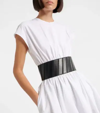 Alaïa Alaïa Belted cotton midi dress | Thumbnail 5 Alaïa Alaïa Belted cotton midi dress | Thumbnail 5